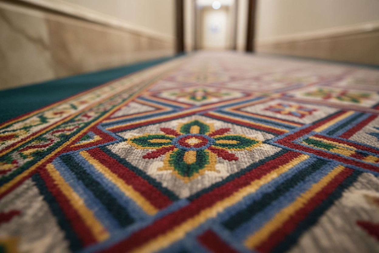 高级酒店走廊地毯细节图